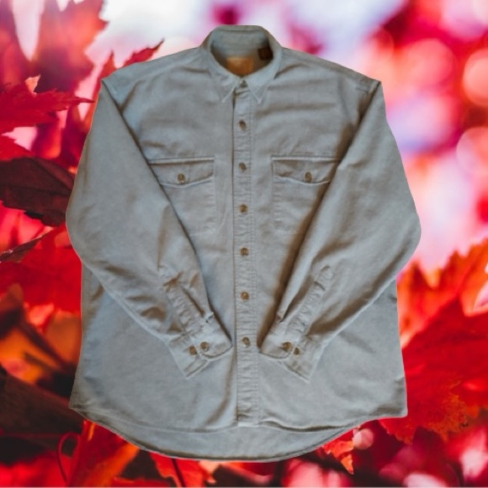 Men’s Grey Button Down Flannel